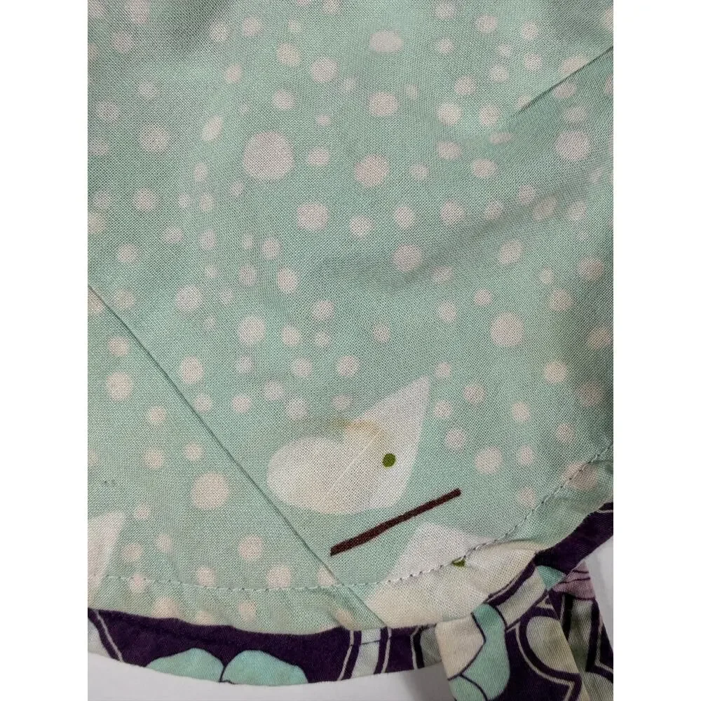 Urban Baby Bonnets Reversible Floral Bonnet Purple Mint est Small 6-12 Months